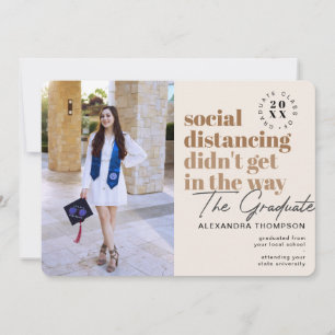 Faire-part Moderne Distancing Social Vid Photo Graduation
