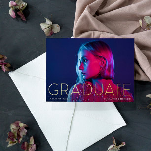 Faire-part moderne Grad et photo 2024   Pile