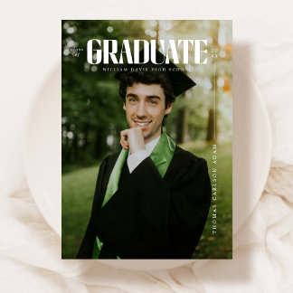 Faire-part Moderne Gras Typographie Graduation