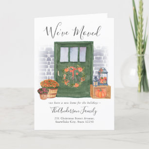 Faire-part Moderne Nous avons déménagé Porte Citrouille Vacan