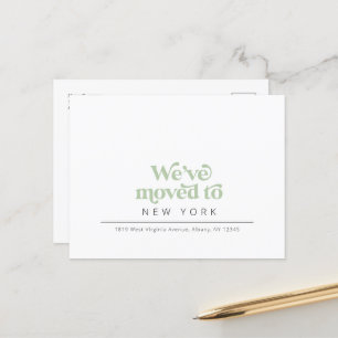 Faire-part Moderne simple rétro carte postale mouvement faire