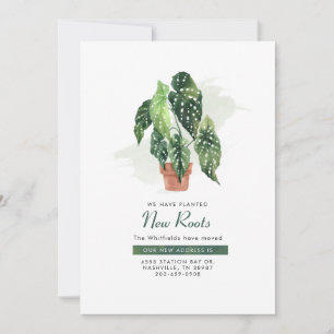 Faire-part Modification de l'adresse Mise à jour de l'aquarel