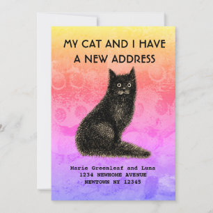 Faire-part Moi et mon chat avons déménagé Annonce