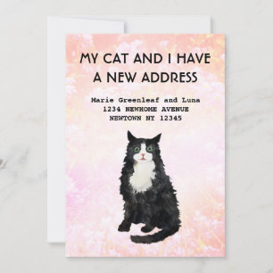 Faire-part Moi et mon chat avons déménagé Annonce
