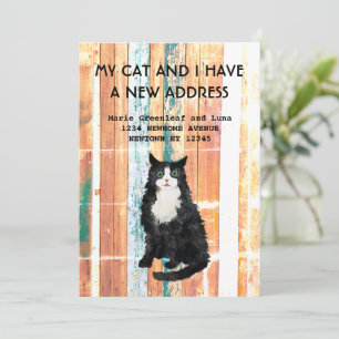 Faire-part Moi et mon chat avons déménagé Annonce