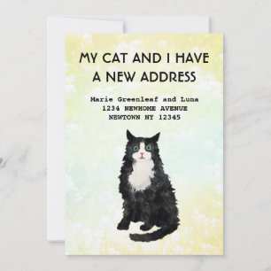Faire-part Moi et mon chat avons fait une annonce