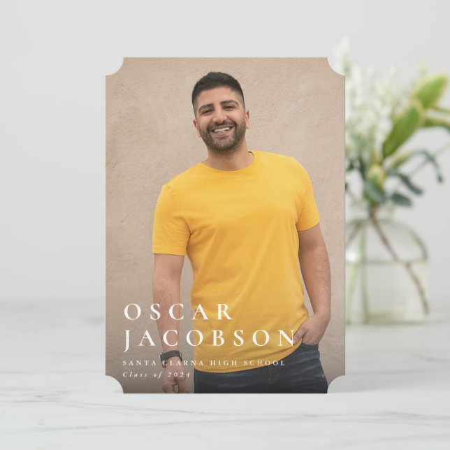 Faire-part Moins de superposition typographique (Debout devant)