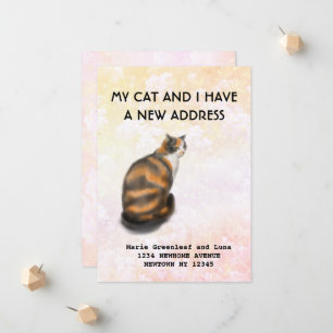 Faire-part Mon chat et moi avons déménagé Annonce