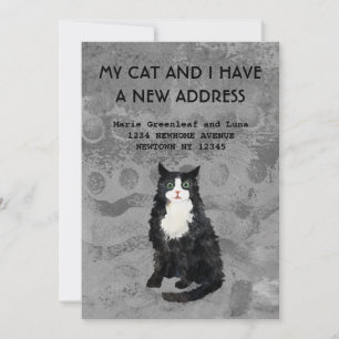 Faire-part Mon chat et moi avons déménagé Annonce