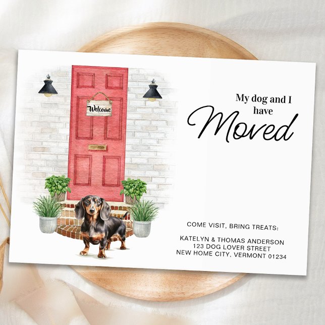 Faire-part Mon chien et moi avons déplacé Dachshund Dog Movin (Créateur téléchargé)
