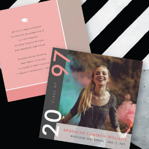 Faire-part Mondrian Color Blocks Grad Modern Photo Grad Gradu