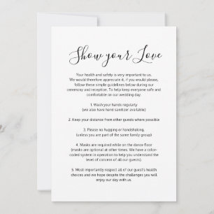 Faire-part Mono montrer votre amour mariage de distance socia