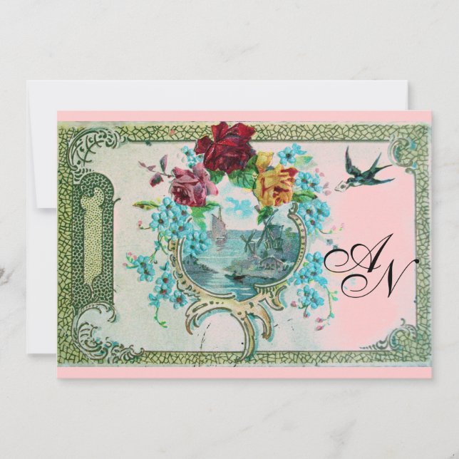 FAIRE-PART MONOGRAMME ROMANTİCA 3 (Devant)