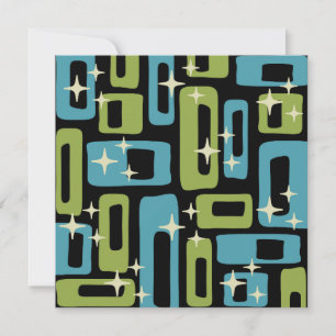 Faire-part Motif Abstrait moderne du milieu du siècle