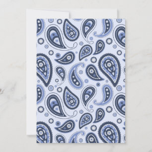 Faire-part Motif Blue Paisley
