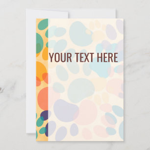 Faire-part Motif coloré Empreintes de pattes de chien Faire-p