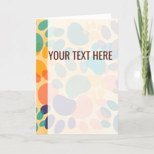 Faire-part Motif coloré Empreintes de pattes de chien Faire-p