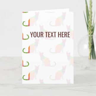 Faire-part Motif de chats colorés bas