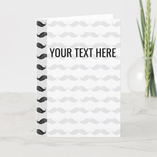 Faire-part Motif de dessin de la moustache noire