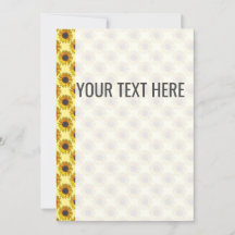 Faire-part Motif de tournesol jaune