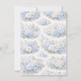 Faire-part Motif floral SoftBlue Élégant Botanique Romantique