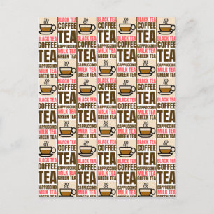 Faire-part MOTIF THÉ CAFE, Carte postale