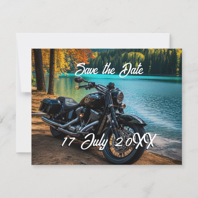 Faire-part Moto par eau Enregistrer la date (Devant)