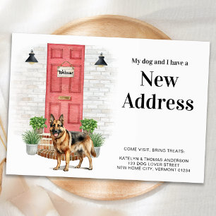 Faire-part My Dog and I New Address German Shepherd Moving