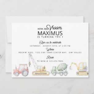 FAIRE-PART NAISSANCE DU TRANSPORT, ANNIVERSAIRE DE LA VOITURE