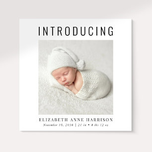 Faire-part Naissance photo moderne minimale