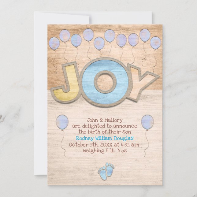 Faire-part Newborn Boy Boy (Devant)