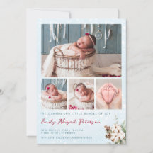 Noël d'hiver Bébé Fille Nouveau-né Photo Naissance