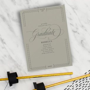 Faire-part Notre Graduate Classic Script Green Sage Graduatio