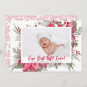 Faire-part Notre Meilleur Cadeau Naissance de bébé Ever