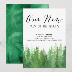 Faire-part Notre nouveau cou des pins de Bois