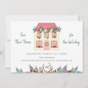 Faire-part Notre nouvelle maison pour les vacances maison ros
