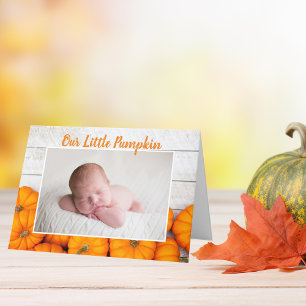 Faire-part Notre petite citrouille de Thanksgiving Photo de n