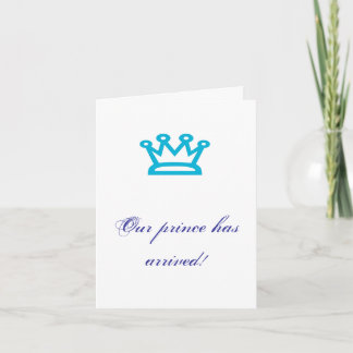 Faire-part Notre prince est arrivé !
