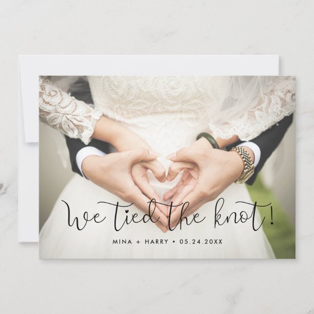 Faire-part Nous avons attaché le noeud Whimsical mariage cart (Devant)