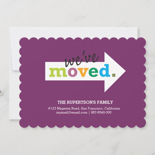 Faire-part nous avons déménagé (Devant)