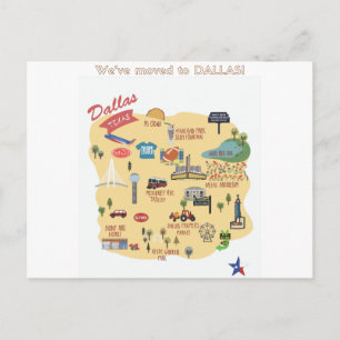 Faire-part Nous avons déménagé à Dallas Texas Carte postale