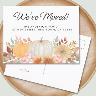 Faire-part Nous avons déménagé Automne Moving Carte postale F