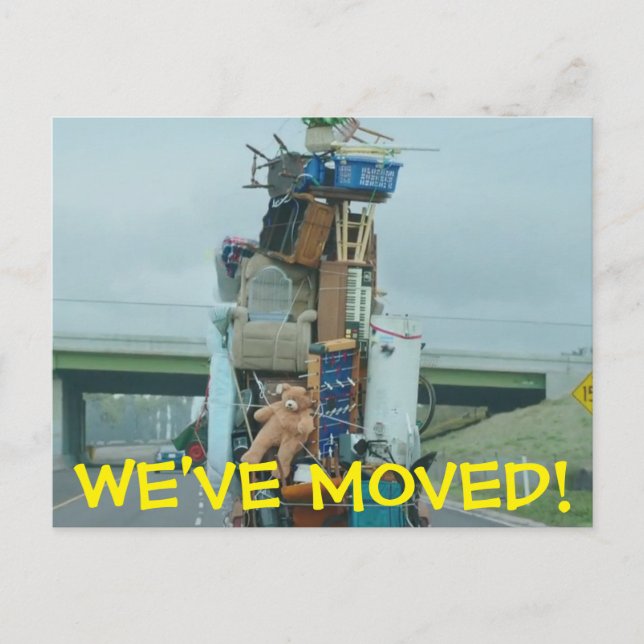 Faire-part Nous Avons Déménagé Carte Postale Changement D'adr (Devant)