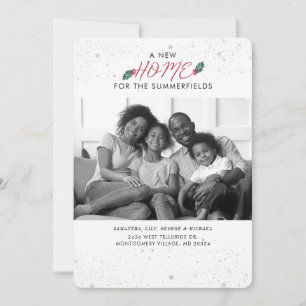 Faire-part Nous avons déménagé Famille Photo Noël Vacances