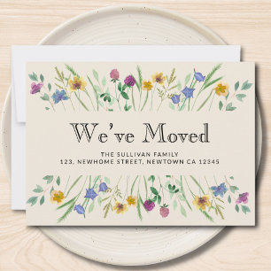 Faire-part Nous avons déménagé Floral Moving