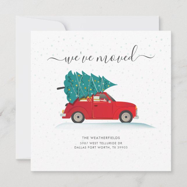 Faire-part Nous avons déménagé Noël vacances déménager (Devant)