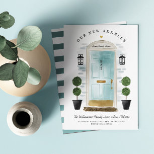 Faire-part Nous avons déménagé - Nouvelle adresse Aqua Waterc