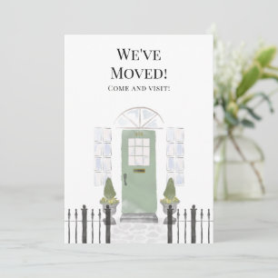 Faire-part Nous avons déménagé Nouvelle Maison Aquarelle Vert