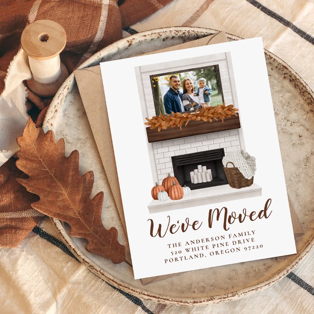 Faire-part Nous avons déménagé Rustic Fall Farmhouse Farmhous (Créateur téléchargé)