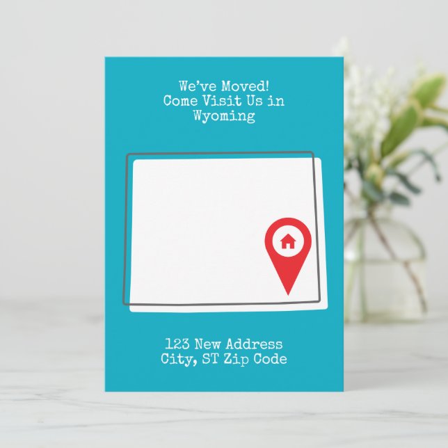 Faire-part Nous avons déménagé ! Venez nous rendre visite dan (Debout devant)